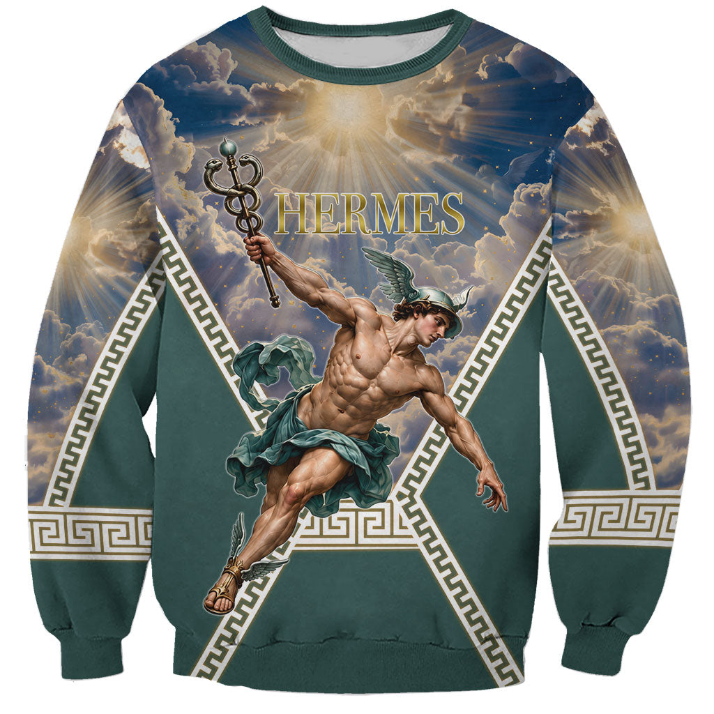 Hermes To Have Wings On Ones Feet Sweatshirt Winged Messenger Ancient Greek Mythology Celestial Art
