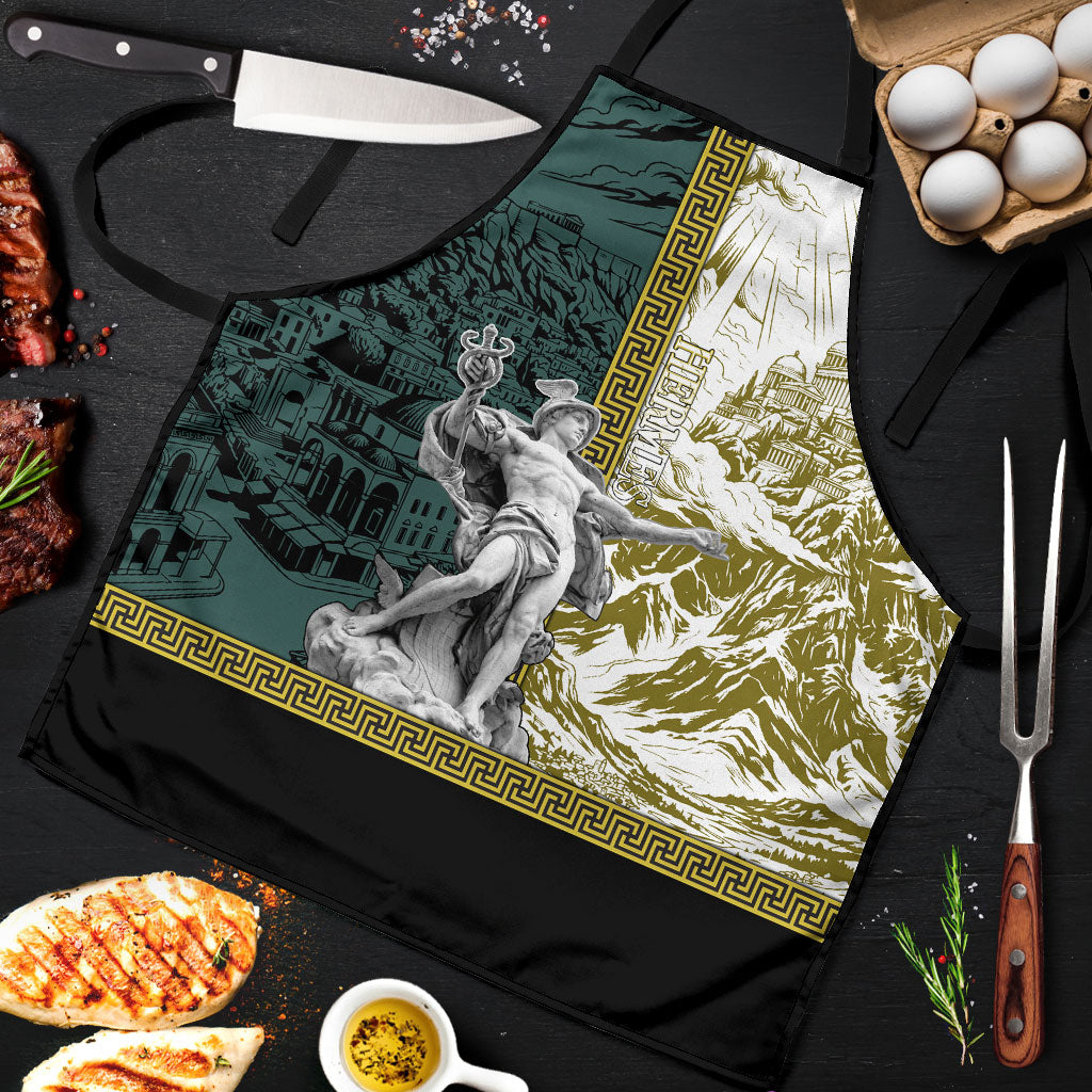 Hermes Apron Ancient Greek God Mythology Classical Sculpture Line Art