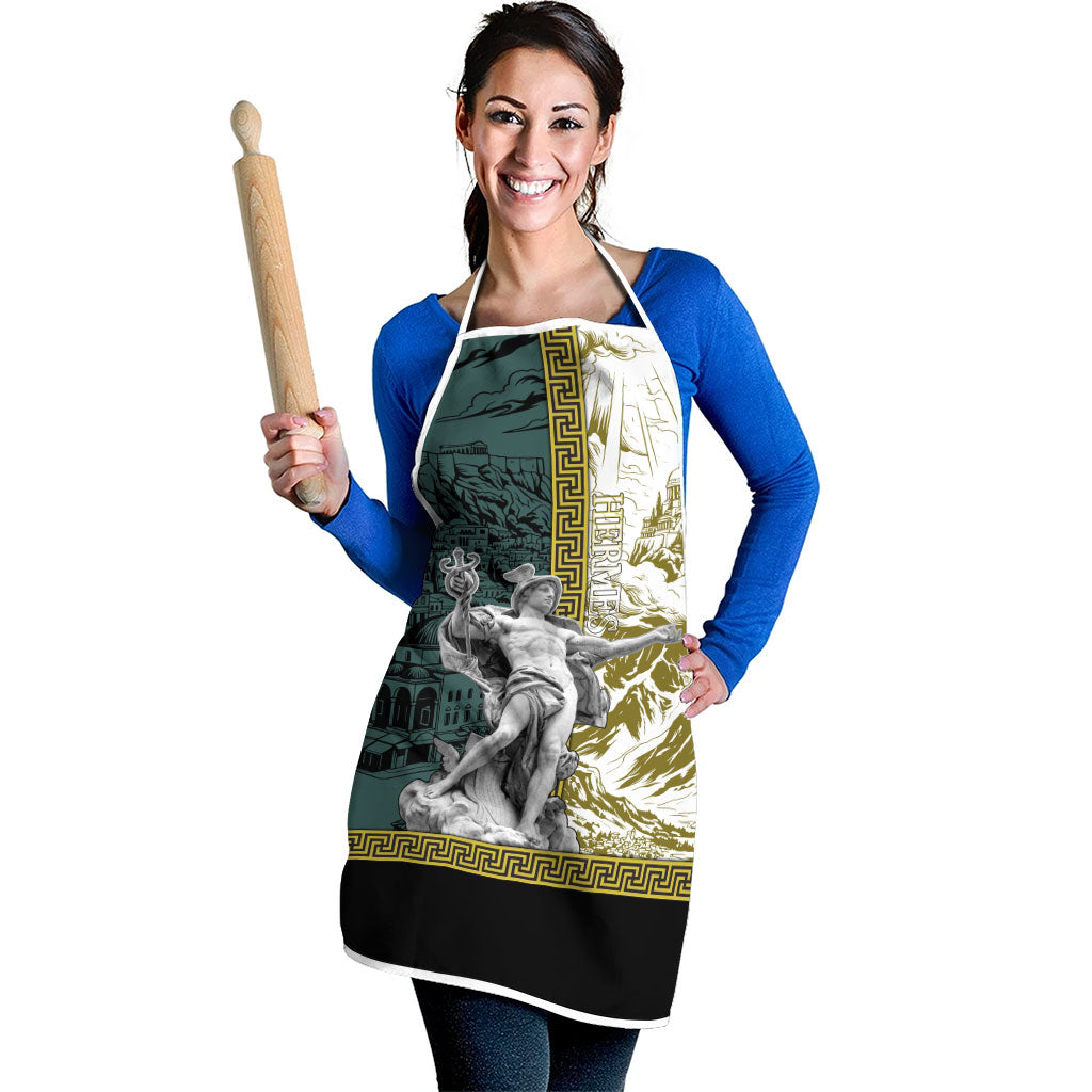 Hermes Apron Ancient Greek God Mythology Classical Sculpture Line Art