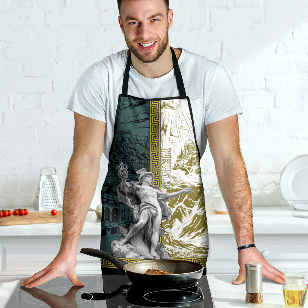 Hermes Apron Ancient Greek God Mythology Classical Sculpture Line Art