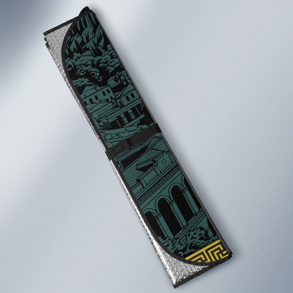 Hermes Auto Sun Shade Ancient Greek God Mythology Classical Sculpture Line Art