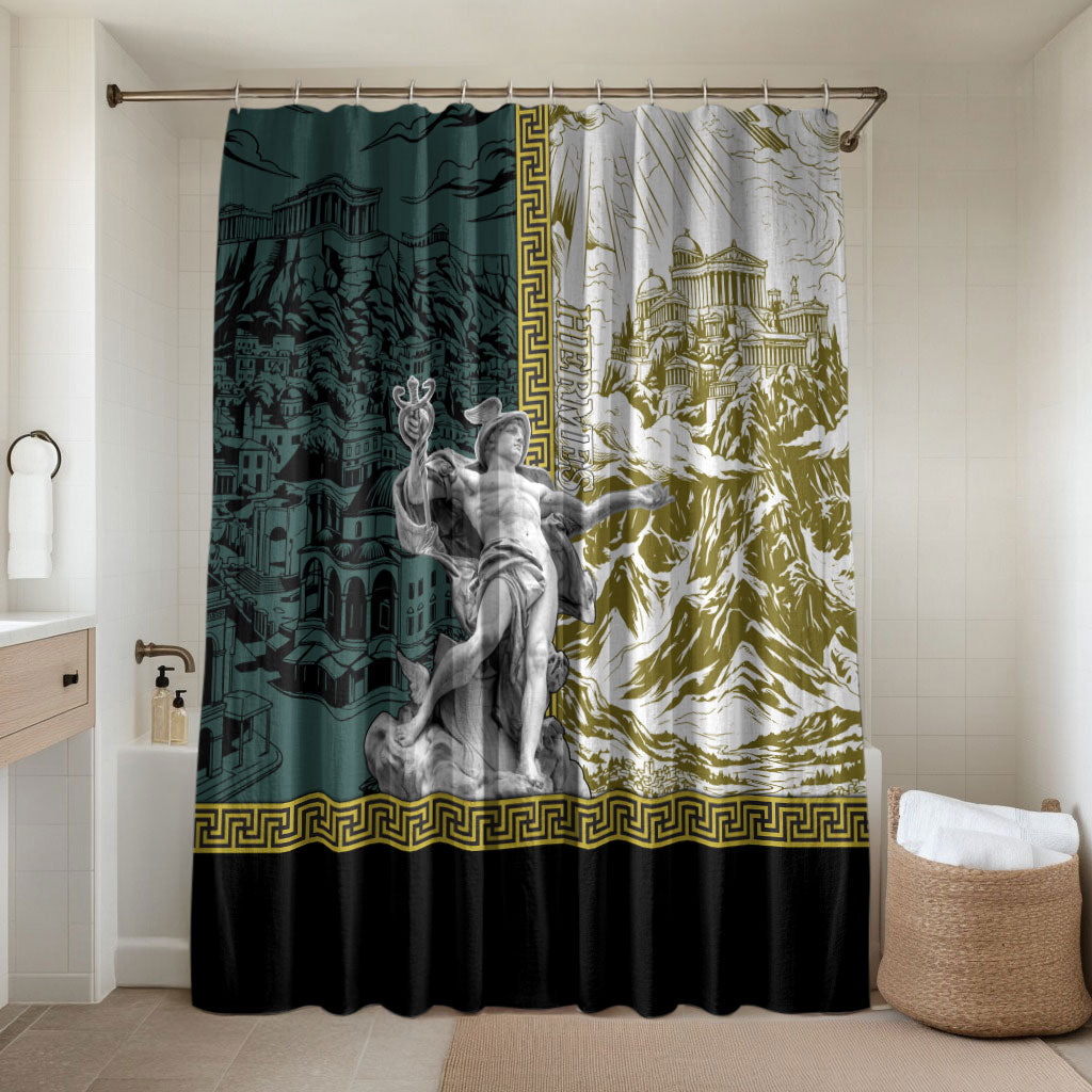 Hermes Bathroom Set Ancient Greek God Mythology Classical Sculpture Line Art