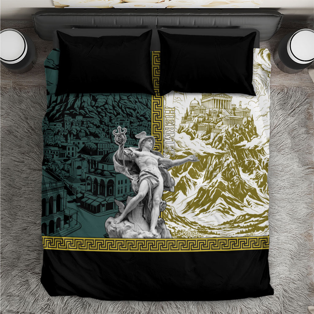 Hermes Bedding Set Ancient Greek God Mythology Classical Sculpture Line Art