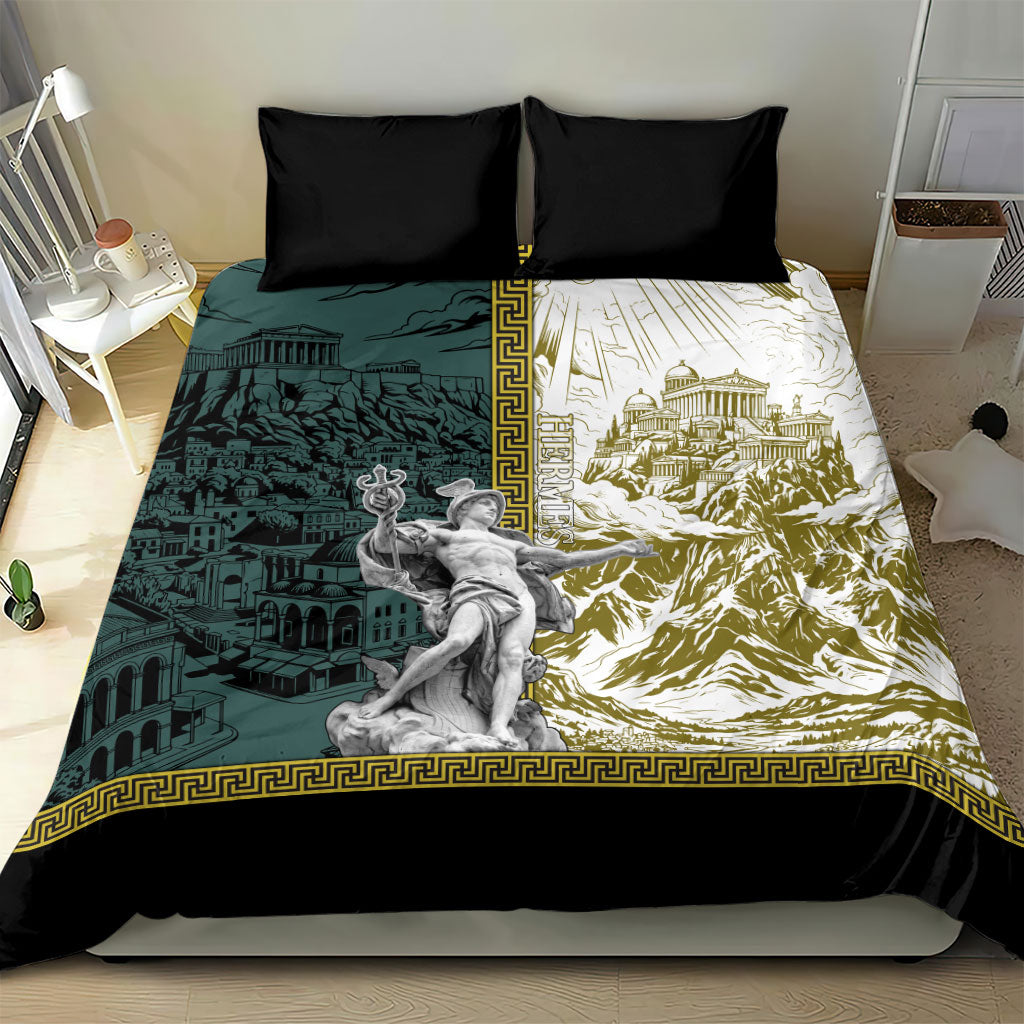 Hermes Bedding Set Ancient Greek God Mythology Classical Sculpture Line Art