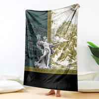 Hermes Blanket Ancient Greek God Mythology Classical Sculpture Line Art