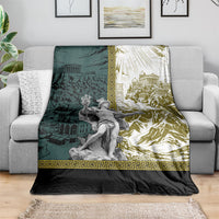 Hermes Blanket Ancient Greek God Mythology Classical Sculpture Line Art