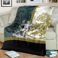 Hermes Blanket Ancient Greek God Mythology Classical Sculpture Line Art