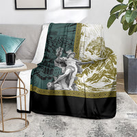 Hermes Blanket Ancient Greek God Mythology Classical Sculpture Line Art