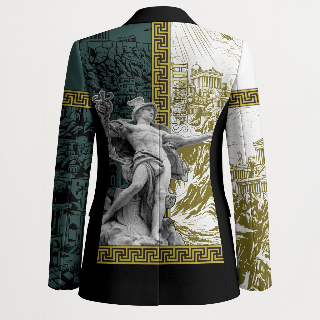 Hermes Blazer Ancient Greek God Mythology Classical Sculpture Line Art