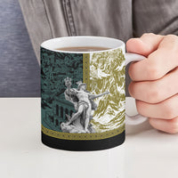Hermes Ceramic Mug Ancient Greek God Mythology Classical Sculpture Line Art