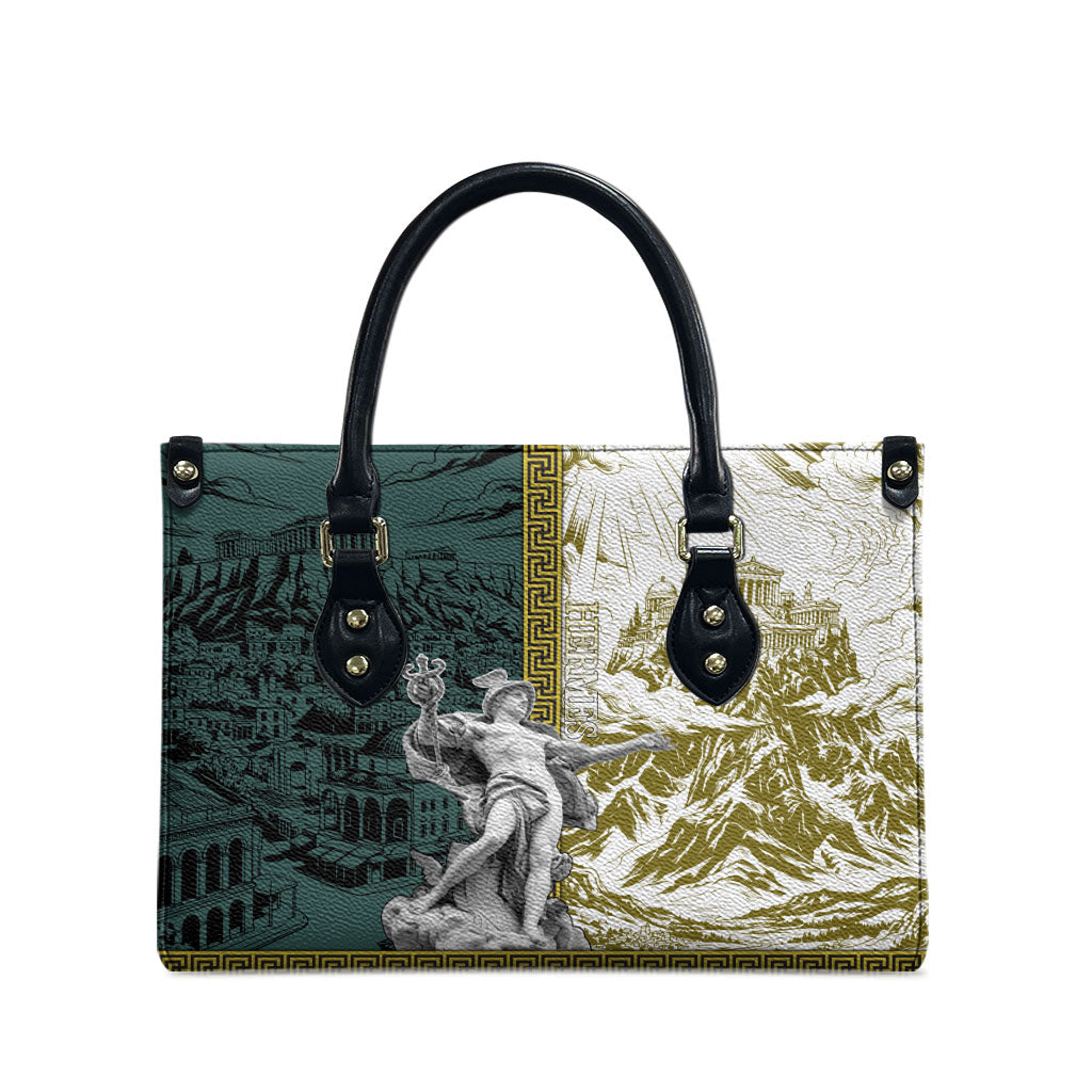 Hermes Leather Bag Ancient Greek God Mythology Classical Sculpture Line Art
