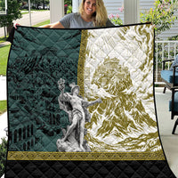Hermes Quilt Ancient Greek God Mythology Classical Sculpture Line Art