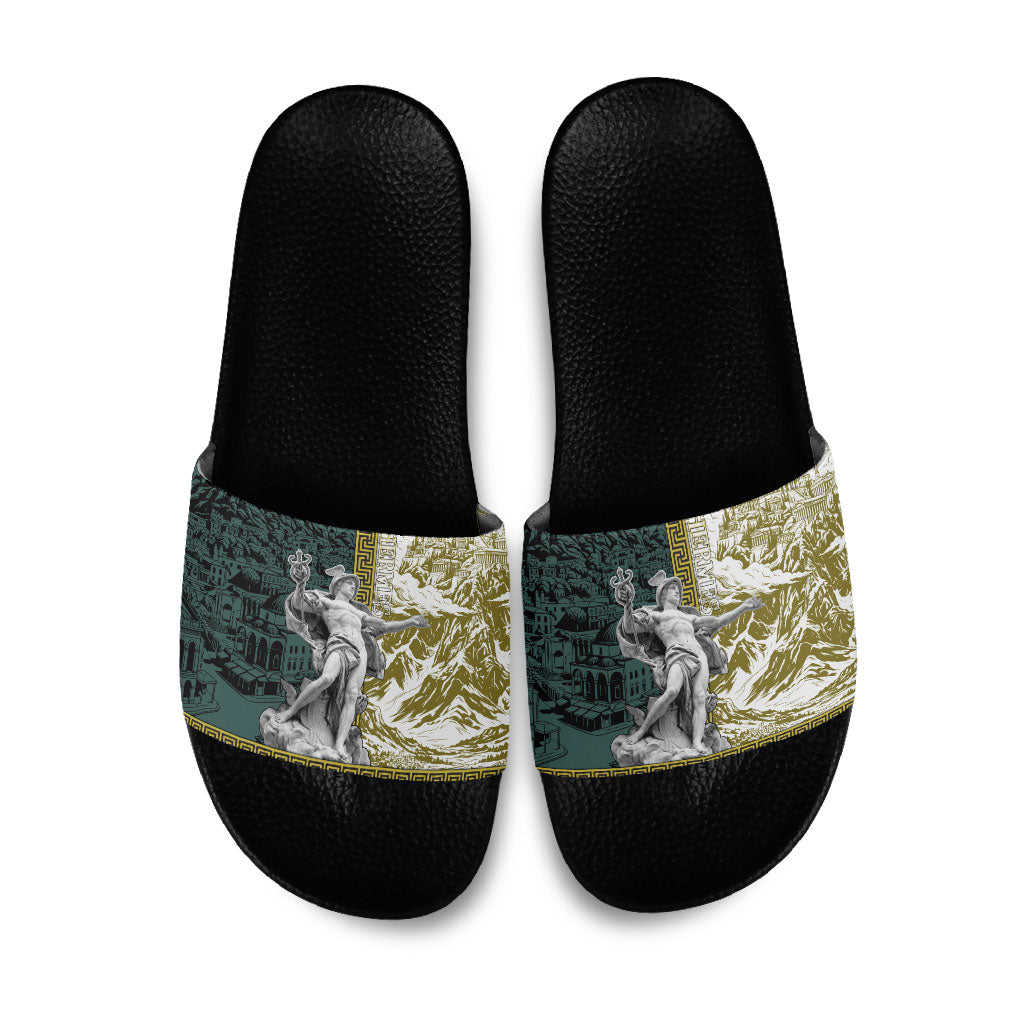 Hermes Slide Sandals Ancient Greek God Mythology Classical Sculpture Line Art