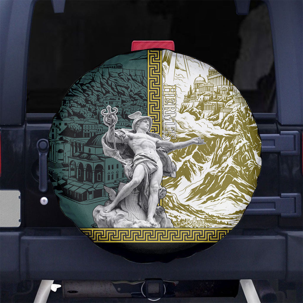 Hermes Spare Tire Cover Ancient Greek God Mythology Classical Sculpture Line Art
