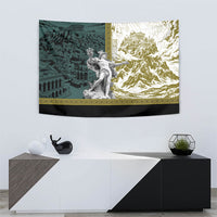 Hermes Tapestry Ancient Greek God Mythology Classical Sculpture Line Art