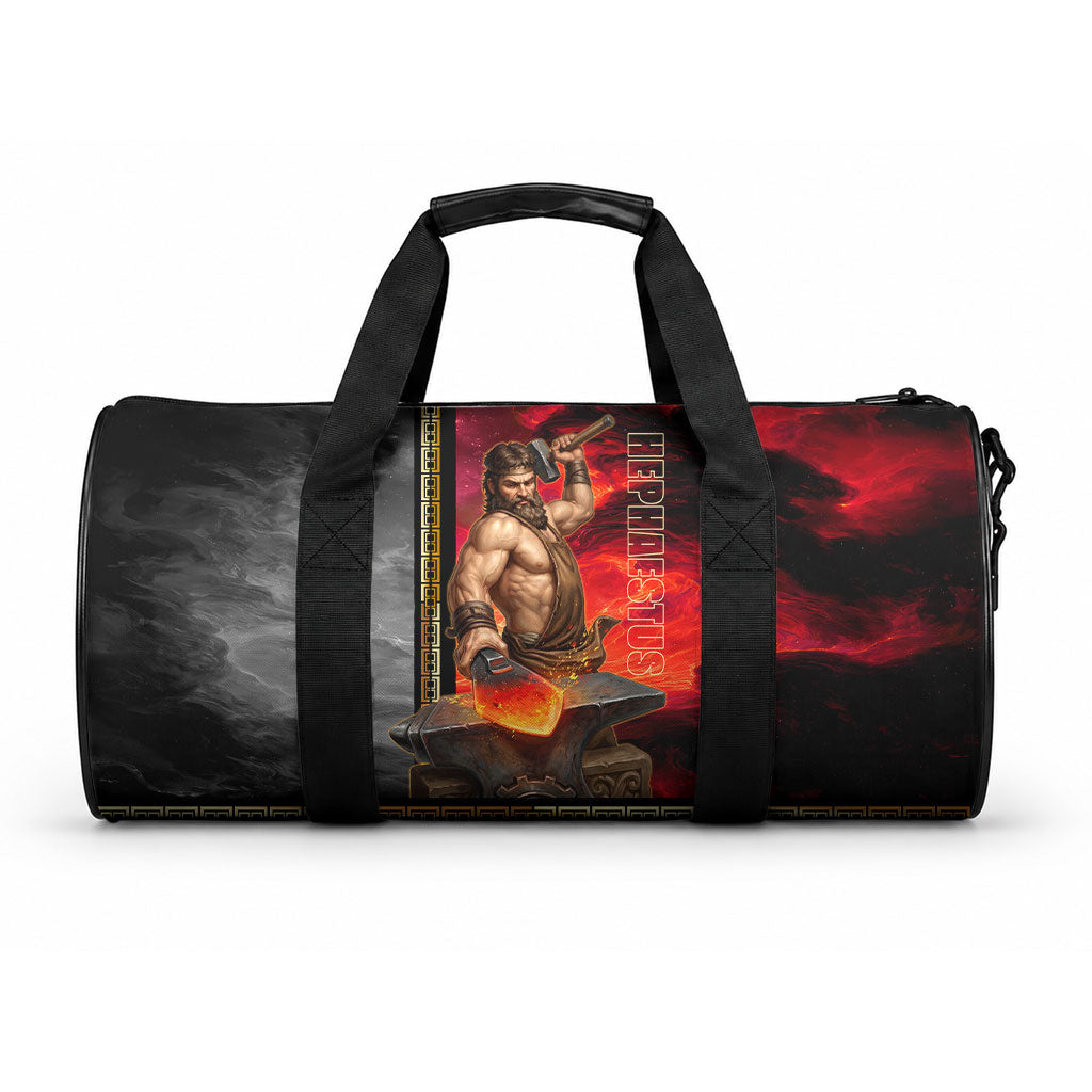 Hephaestus Greek God Of Blacksmiths Duffle Bag Ancient Greek Mythology Forge Fire Fantasy Art