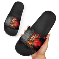 Hephaestus Greek God Of Blacksmiths Slide Sandals Ancient Greek Mythology Forge Fire Fantasy Art