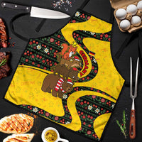 Germany Christmas Apron with Bear Boar Otter Squirrel and Holiday Pattern Design - Wonder Print Shop
