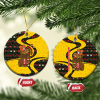 Germany Christmas Ceramic Ornament with Bear Boar Otter Squirrel and Holiday Pattern Design - Wonder Print Shop