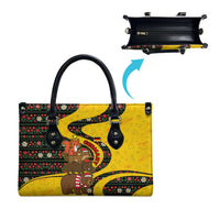 Germany Christmas Leather Bag with Bear Boar Otter Squirrel and Holiday Pattern Design - Wonder Print Shop
