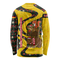 Germany Christmas Long Sleeve Shirt with Bear Boar Otter Squirrel and Holiday Pattern Design - Wonder Print Shop