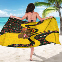 Germany Christmas Sarong with Bear Boar Otter Squirrel and Holiday Pattern Design - Wonder Print Shop