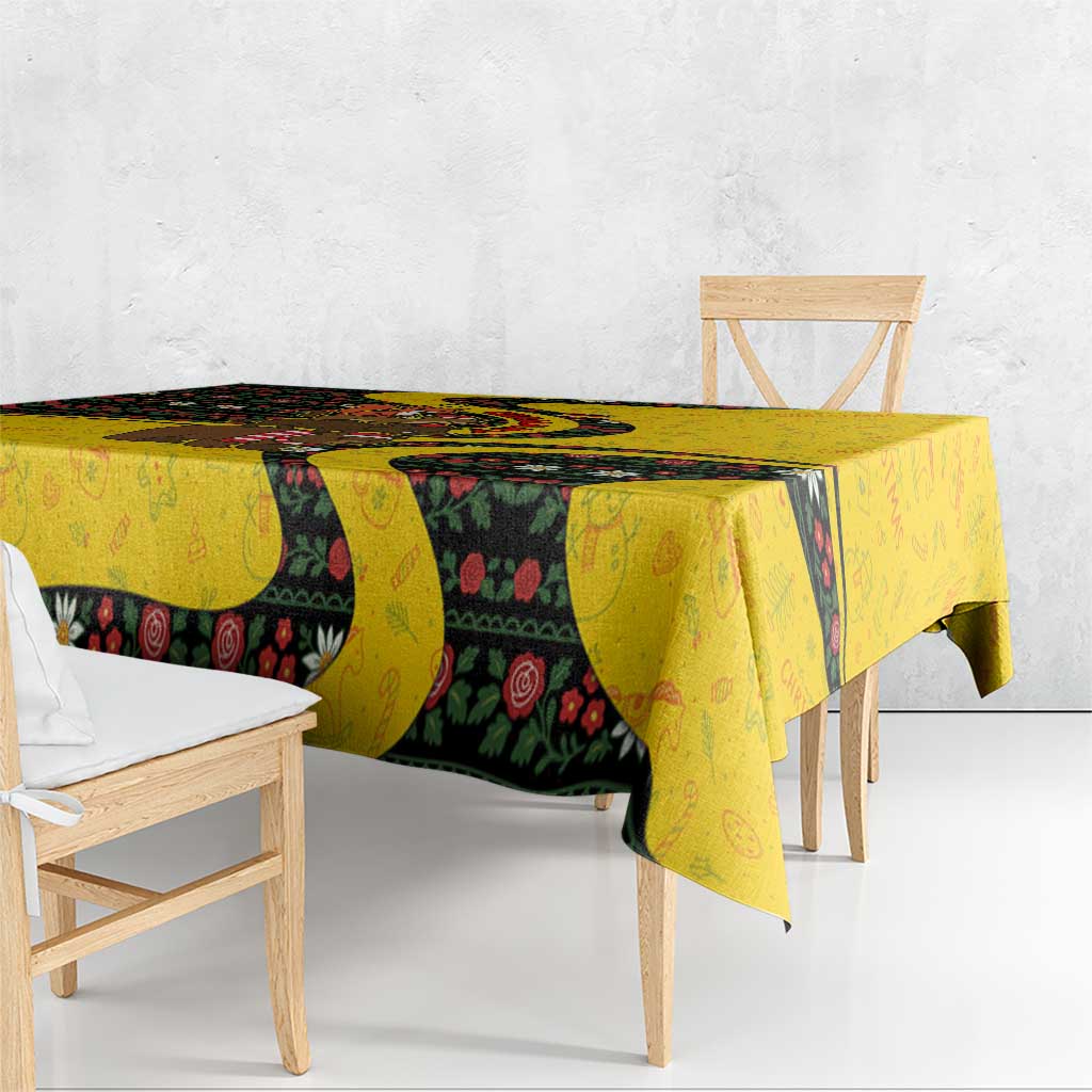 Germany Christmas Tablecloth with Bear Boar Otter Squirrel and Holiday Pattern Design - Wonder Print Shop