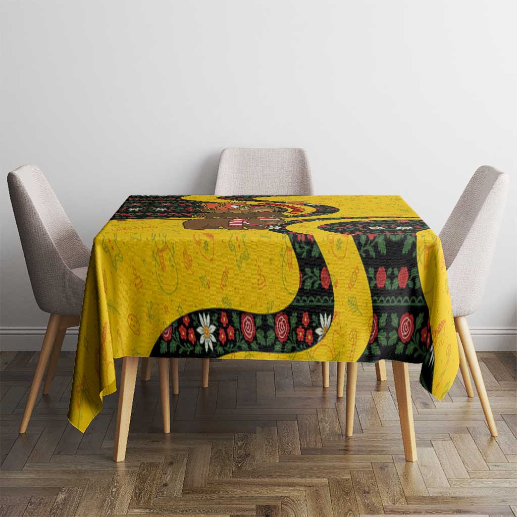 Germany Christmas Tablecloth with Bear Boar Otter Squirrel and Holiday Pattern Design - Wonder Print Shop