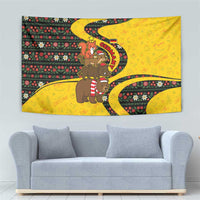 Germany Christmas Tapestry with Bear Boar Otter Squirrel and Holiday Pattern Design - Wonder Print Shop
