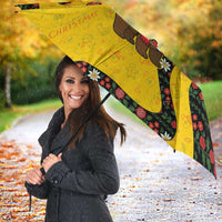 Germany Christmas Umbrella with Bear Boar Otter Squirrel and Holiday Pattern Design - Wonder Print Shop
