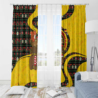 Germany Christmas Window Curtain with Bear Boar Otter Squirrel and Holiday Pattern Design - Wonder Print Shop