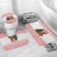 Germany Christmas Bathroom Set with German Shepherd Dog Gingerbread Tree and Red Holiday Pattern - Wonder Print Shop