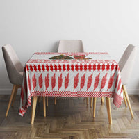 Germany Christmas Tablecloth with German Shepherd Dog Gingerbread Tree and Red Holiday Pattern - Wonder Print Shop