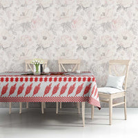 Germany Christmas Tablecloth with German Shepherd Dog Gingerbread Tree and Red Holiday Pattern - Wonder Print Shop