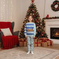 Uruguay Christmas Pajama Set with Capybaras Holiday Tree Sun Emblem and Blue Festive Pattern - Wonder Print Shop