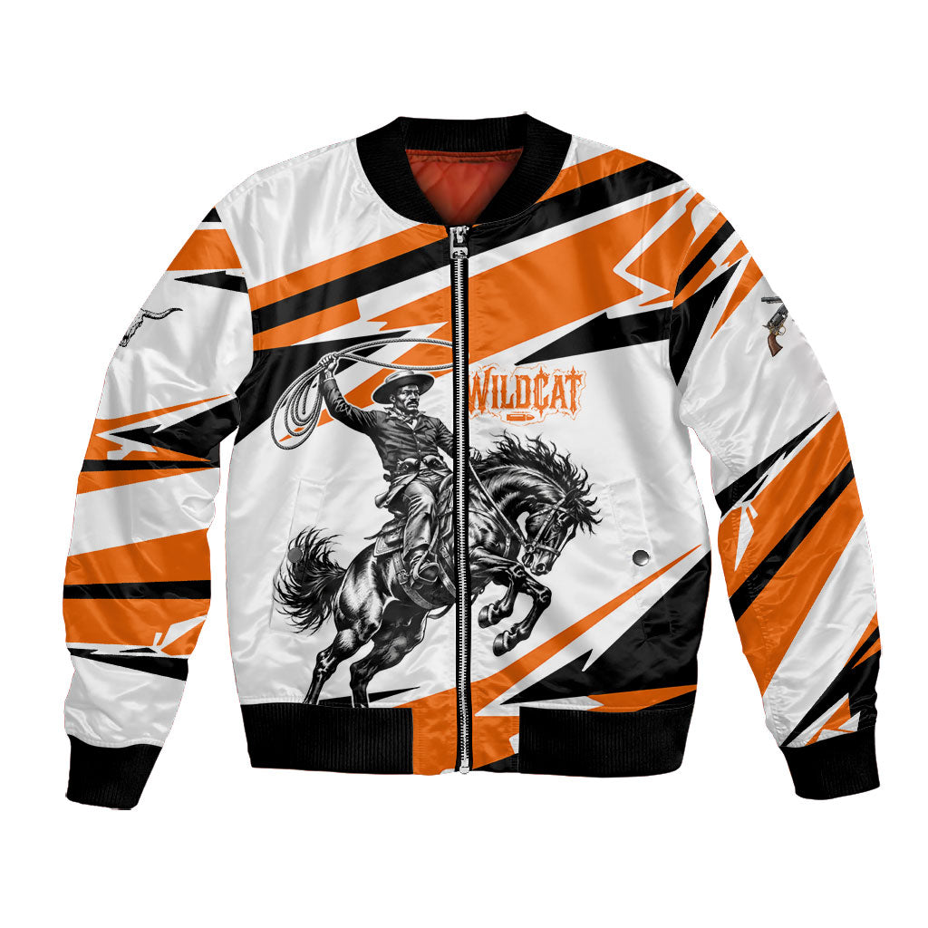 Isom Dart Black Cowboy Rider Of The Lost Frontier Bomber Jacket Vintage Western Outlaw Graphic Illustration Wild West Legend