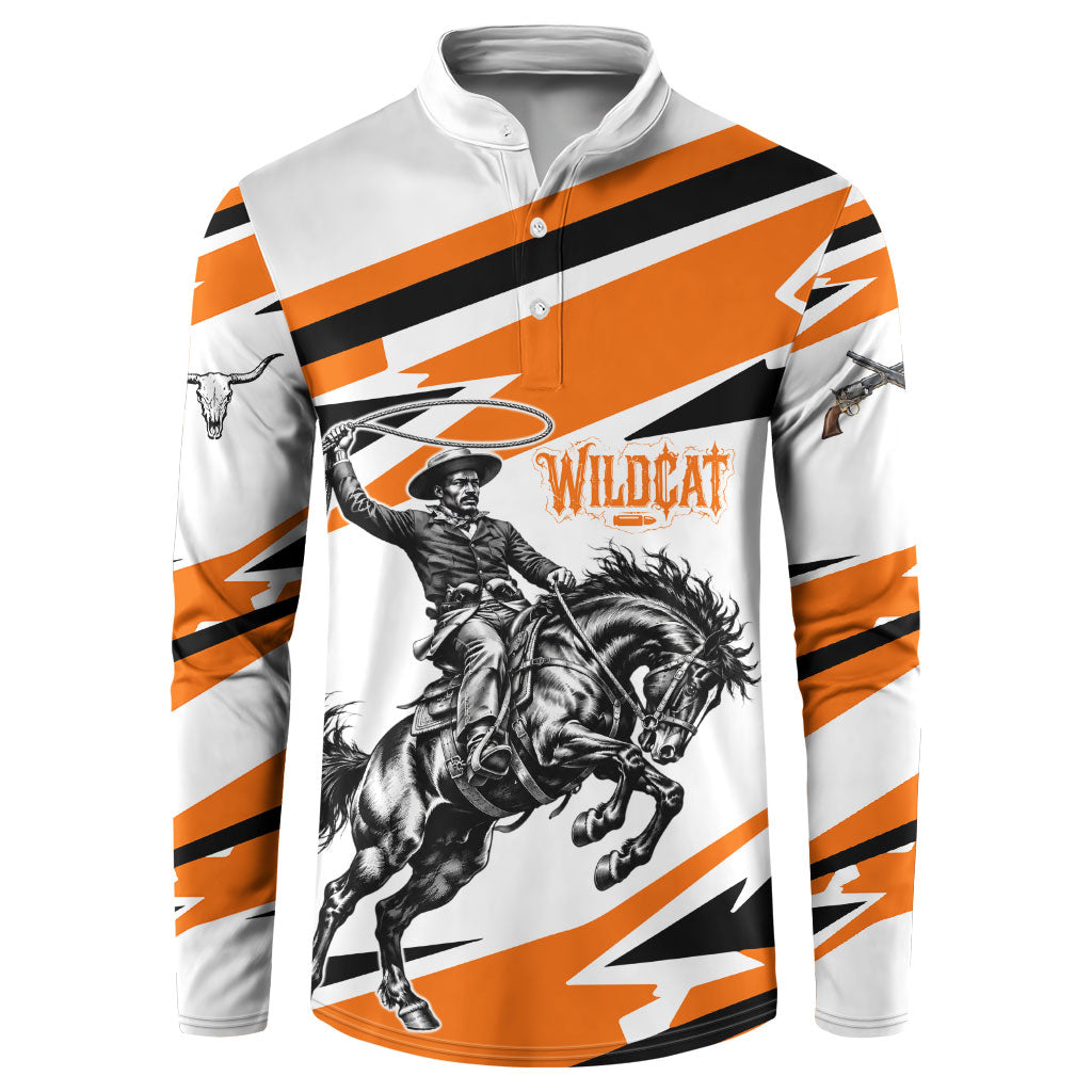 Isom Dart Black Cowboy Rider Of The Lost Frontier Button Sweatshirt Vintage Western Outlaw Graphic Illustration Wild West Legend