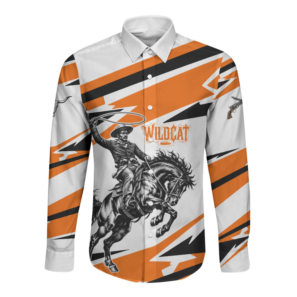 Isom Dart Black Cowboy Rider Of The Lost Frontier Long Sleeve Button Shirt Vintage Western Outlaw Graphic Illustration Wild West Legend