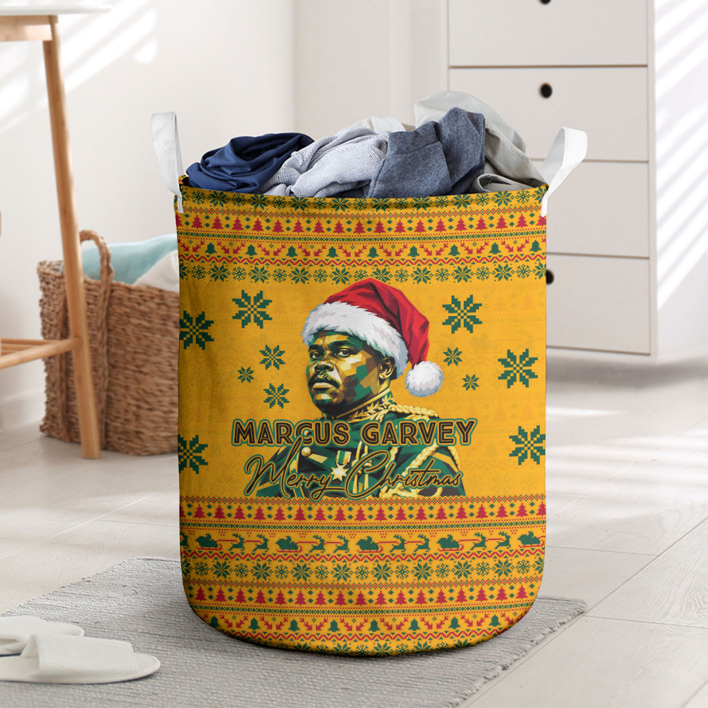 Marcus Garvey Christmas Laundry Basket Inspirational History Quote Ugly Knitted Pattern Festive