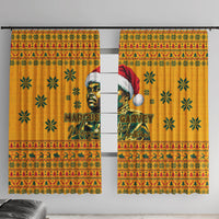 Marcus Garvey Christmas Window Curtain Inspirational History Quote Ugly Knitted Pattern Festive