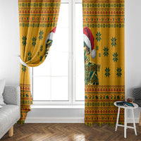 Marcus Garvey Christmas Window Curtain Inspirational History Quote Ugly Knitted Pattern Festive