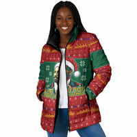 W.E.B. Du Bois Christmas Padded Jacket Inspirational Liberty Quote Ugly Knitted Pattern Festive