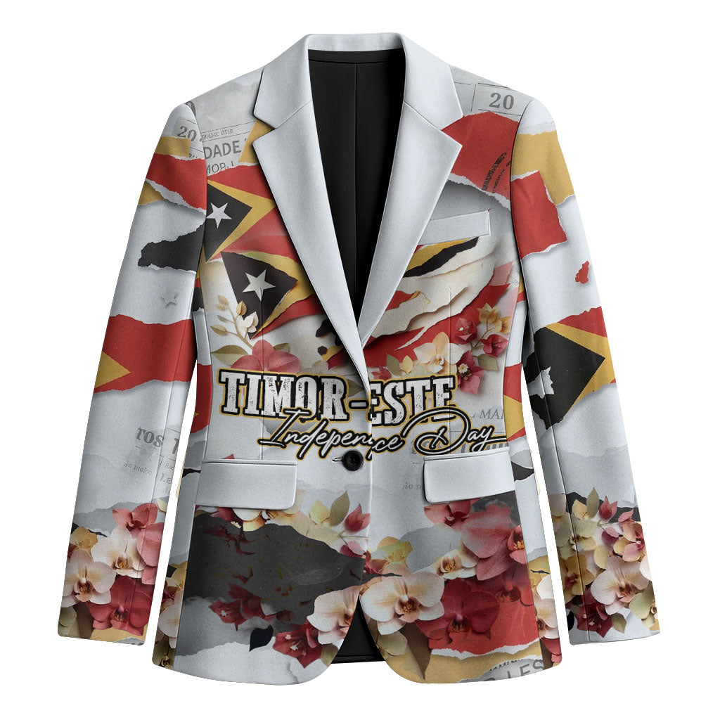 Timor-Leste Independence Day Blazer Timor-Leste Flag Cultural Heritage Floral