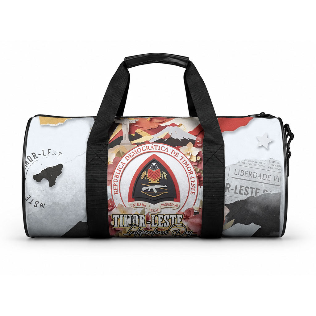 Timor-Leste Independence Day Duffle Bag Timor-Leste Flag Cultural Heritage Floral