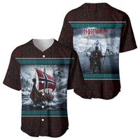 Norway Viking Ship Warrior Baseball Jersey Norse Mythology Rune