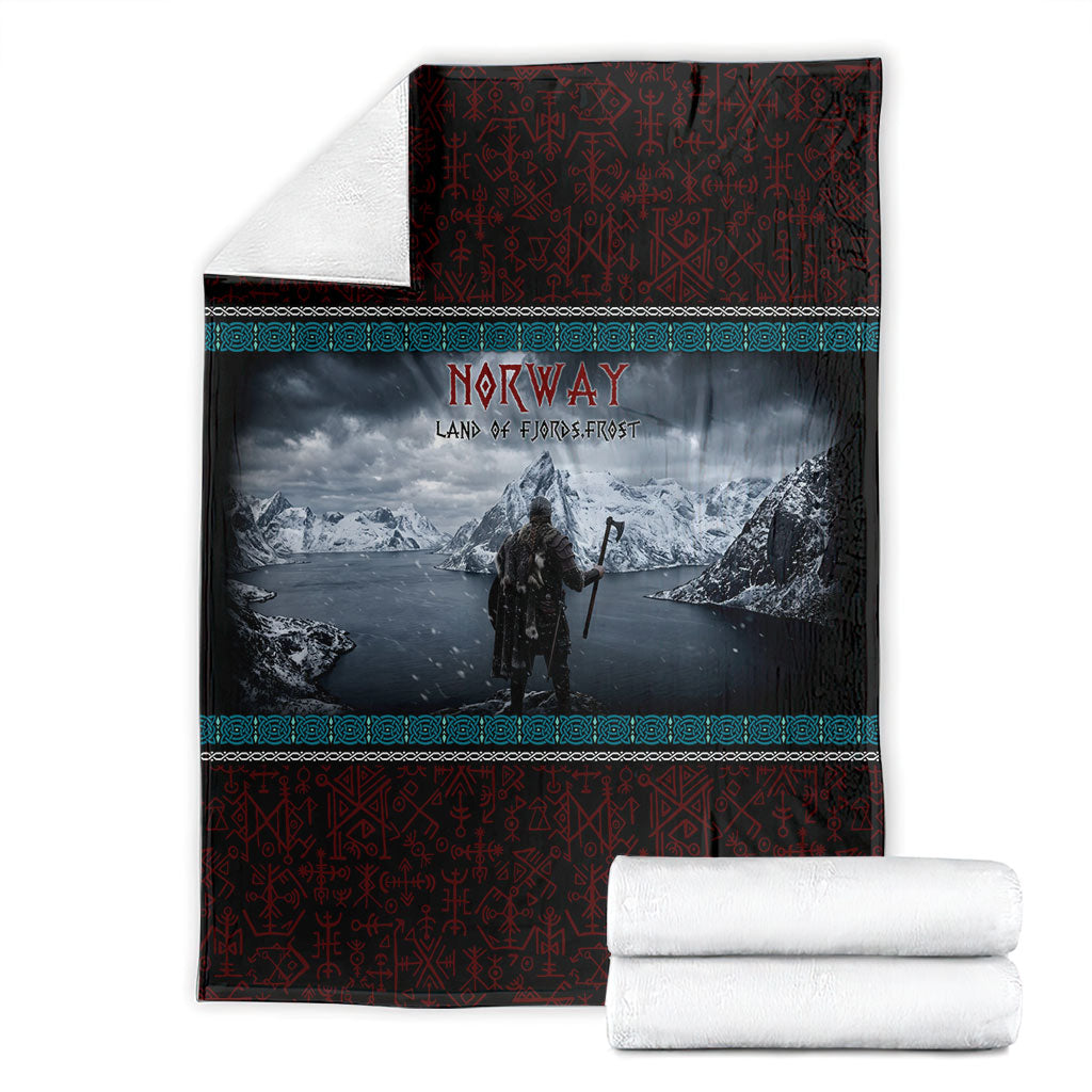 Norway Viking Ship Warrior Blanket Norse Mythology Rune