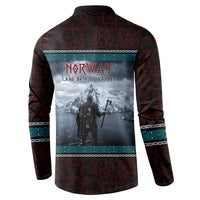 Norway Viking Ship Warrior Button Sweatshirt Norse Mythology Rune