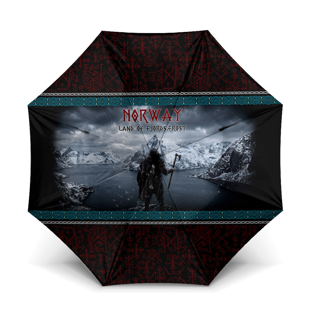 Norway Viking Ship Warrior Umbrella Norse Mythology Rune