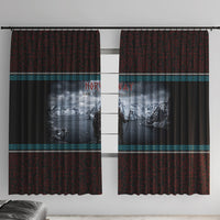 Norway Viking Ship Warrior Window Curtain Norse Mythology Rune