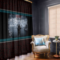 Norway Viking Ship Warrior Window Curtain Norse Mythology Rune